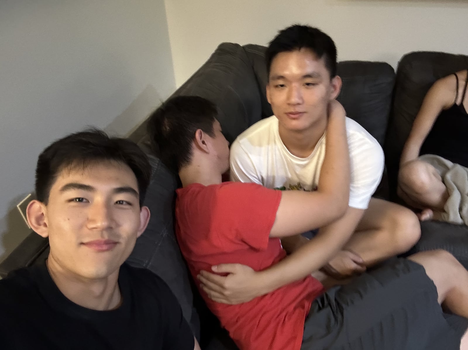 Eric hugging Derek
