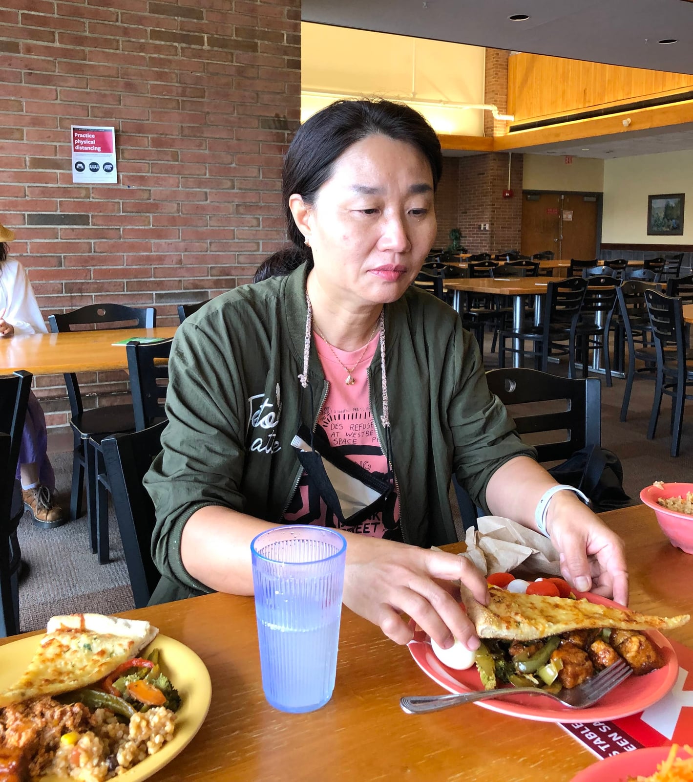 Mom crying