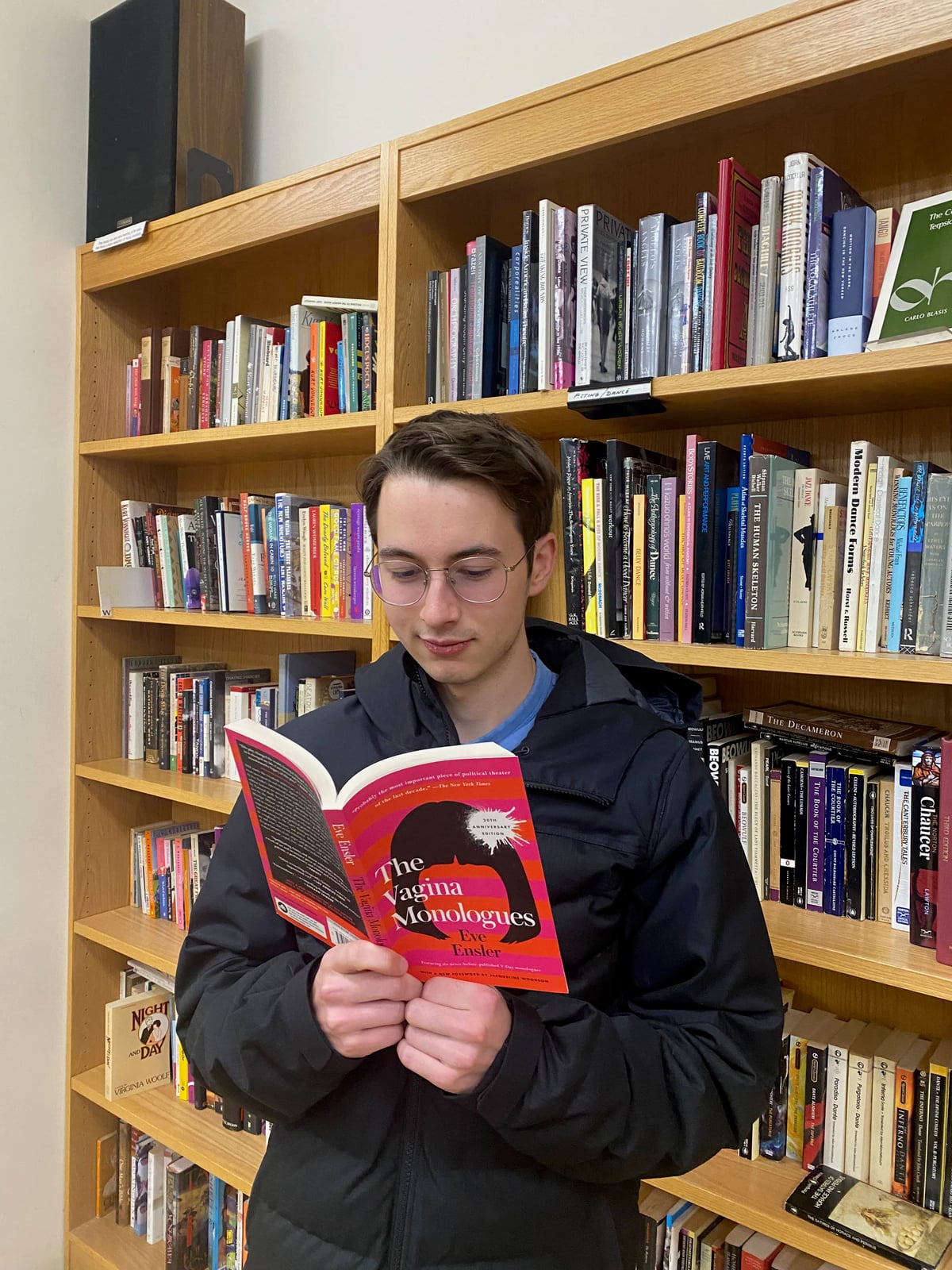 Jonah reads an interesting novel